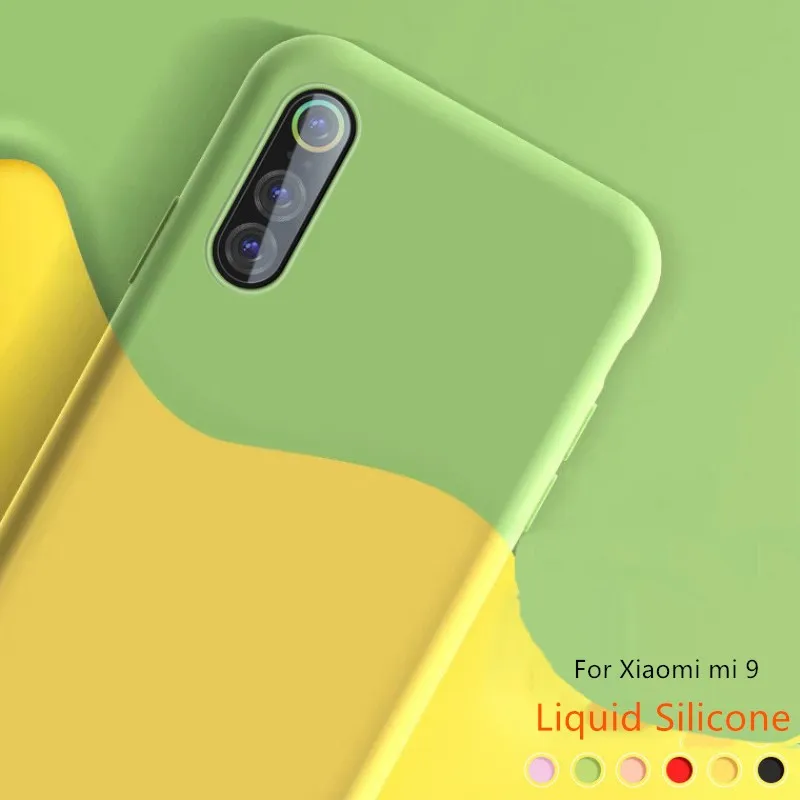 Чехол для xiaomi mi 9 роскошный чехол из жидкого силикона телефона Xiaomi mi9 оригинальный