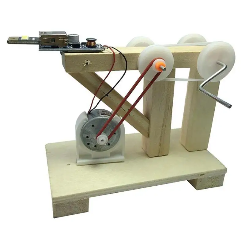 

DIY Dynamo Generator Model Wood Invention Science Experiment Kits Children Creative Educational Assemble Toys For Kids Gift