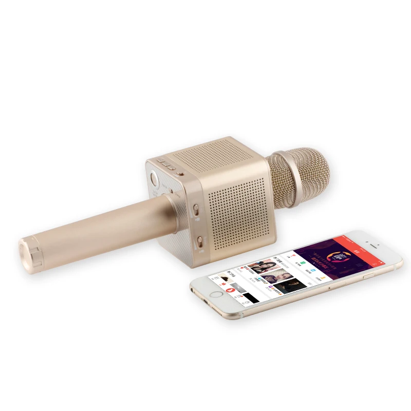 Q10S беспроводной микрофон для караоке 2,1 Звуковая дорожка мерный звук изменение голоса 4 динамика умный микрофон