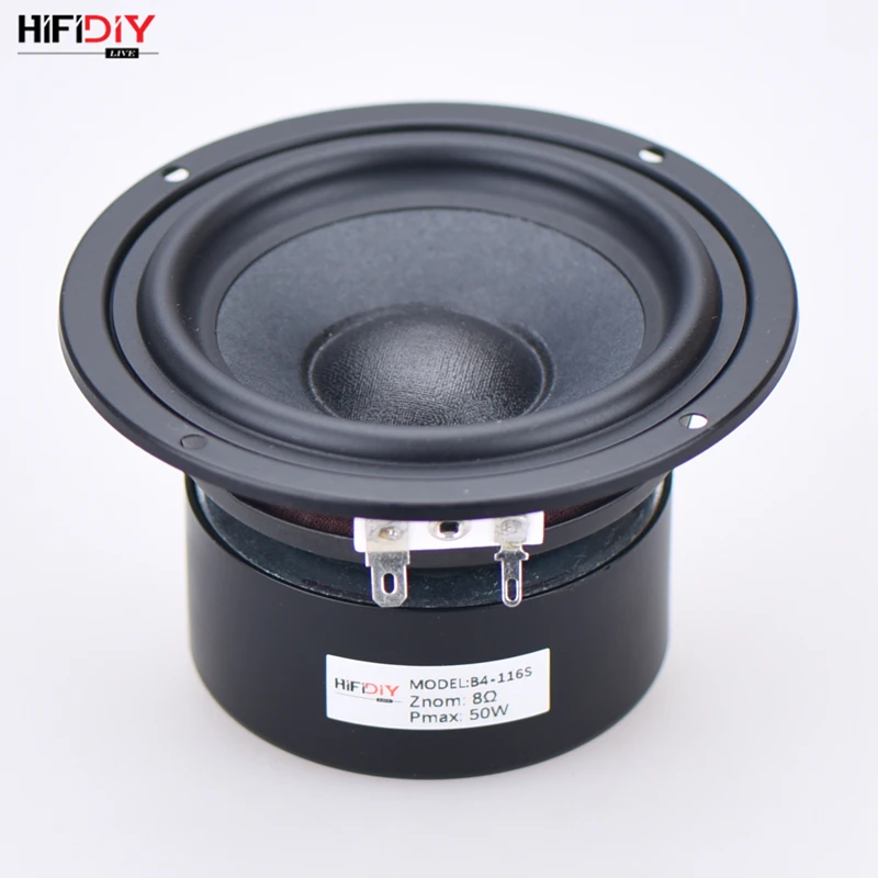 Hifidiy динамик Hi Fi 4 дюйма 5 средний бас 4/8 Ом 50 Вт хлопок и пеньковое волокно раковина