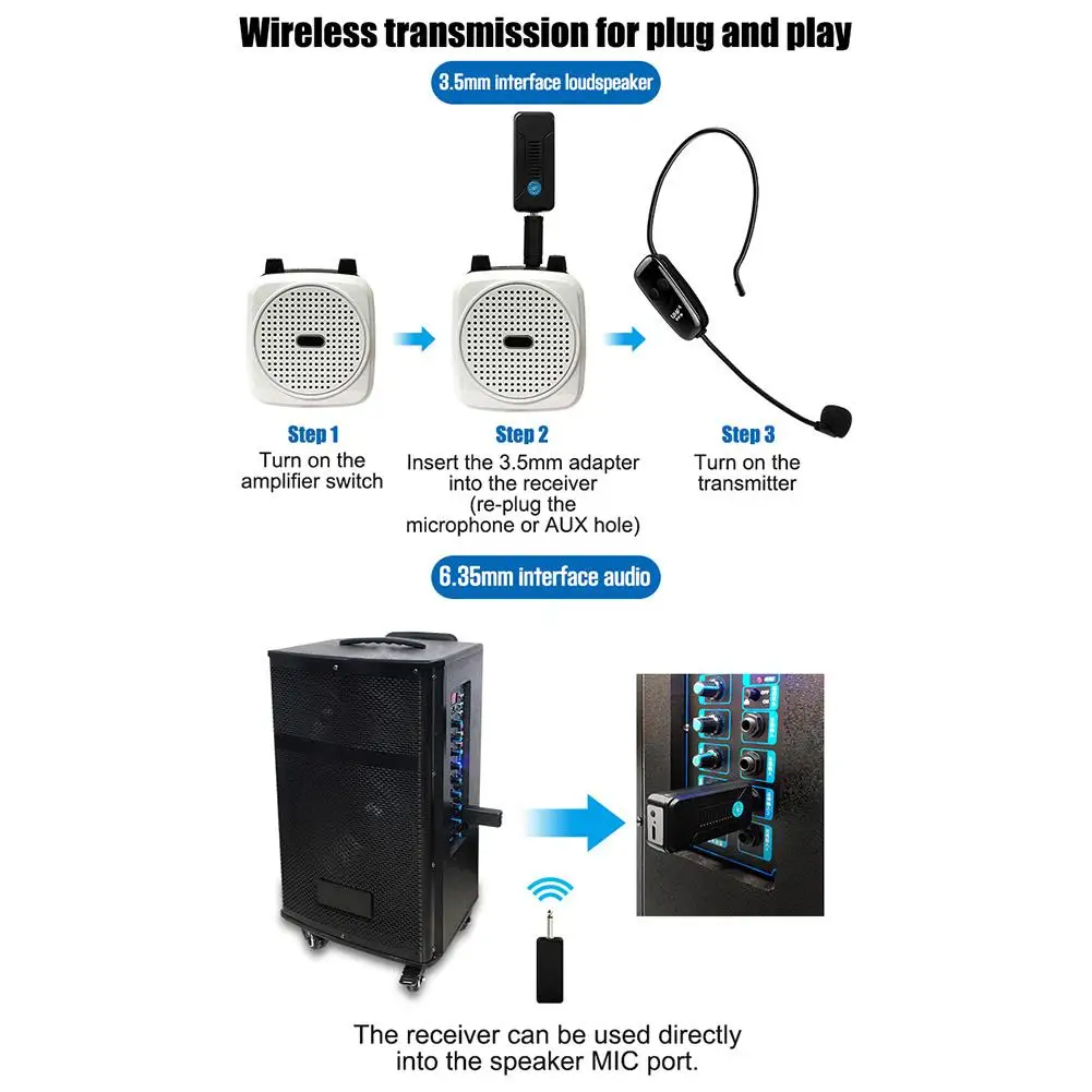 

U12F Universal U Segment One For Two Wireless Headset Outdoor Speaker Amplifier Mixer Performance Honeycomb-style Audio Mic