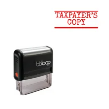 Bbloop «копирайтер налогоплательщика» самонаводящий канцелярский штамп, прямоугольный стиль пишущей машинки