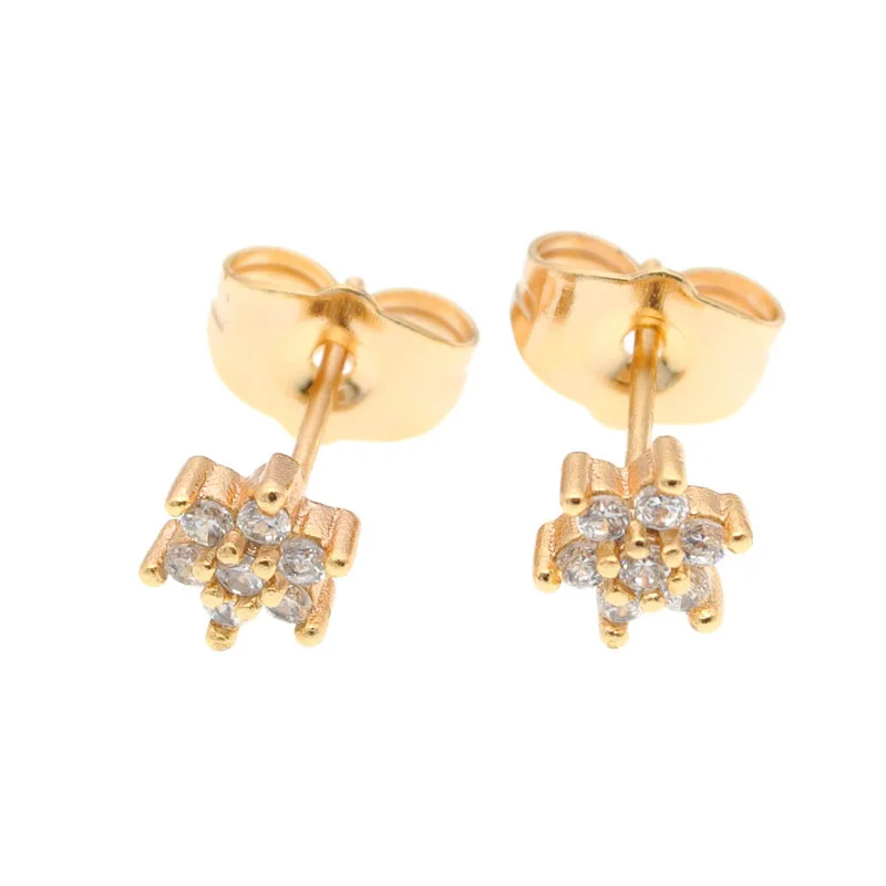 

Sparkling Star Gold Stud Earrings Women Oorbellen Boucles d oreille Femme Aros Mujer Kolczyki Ohrringe Korean Kupe Taki E3102