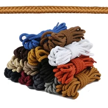 Новые шнурки высокого качества полиэстер Твердые классические круглые шнурки повседневные спортивные ботинки кроссовки кружева