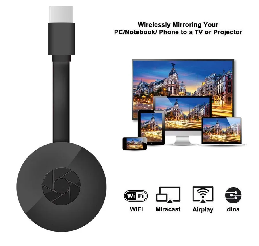 

New Car Auto Media Airplay Screen Mirroring for Android IOS Tablet PC AnyCast Wireless DLNA Airplay