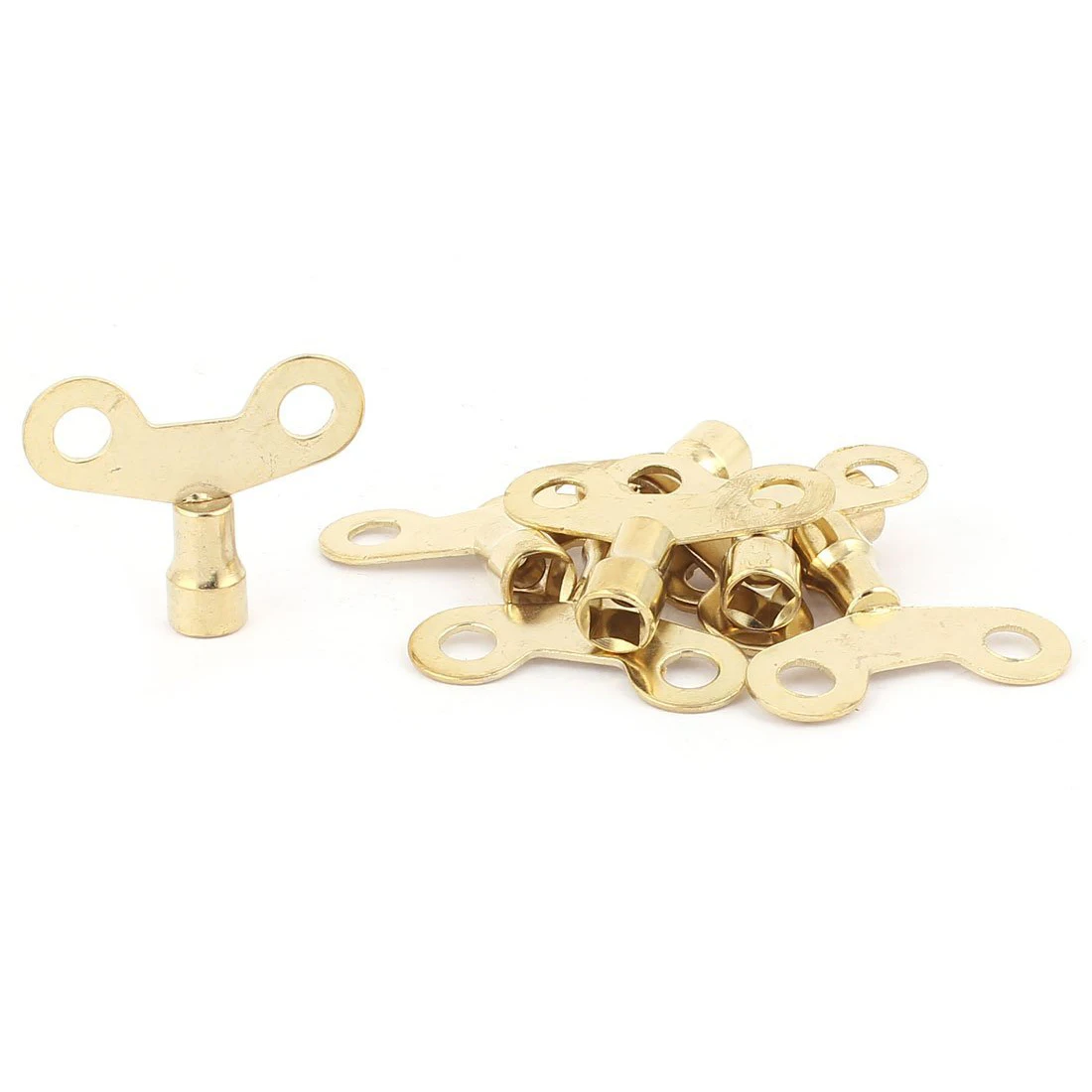

square hole water faucet key switch 6mm x 6mm 8pcs gold tone