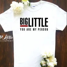 Большой Little Sister футболка Для женщин ты мой человек Изделие из хлопка с короткими рукавами Графический Топы Harajuku BBF рубашка лучшие друзья футболки