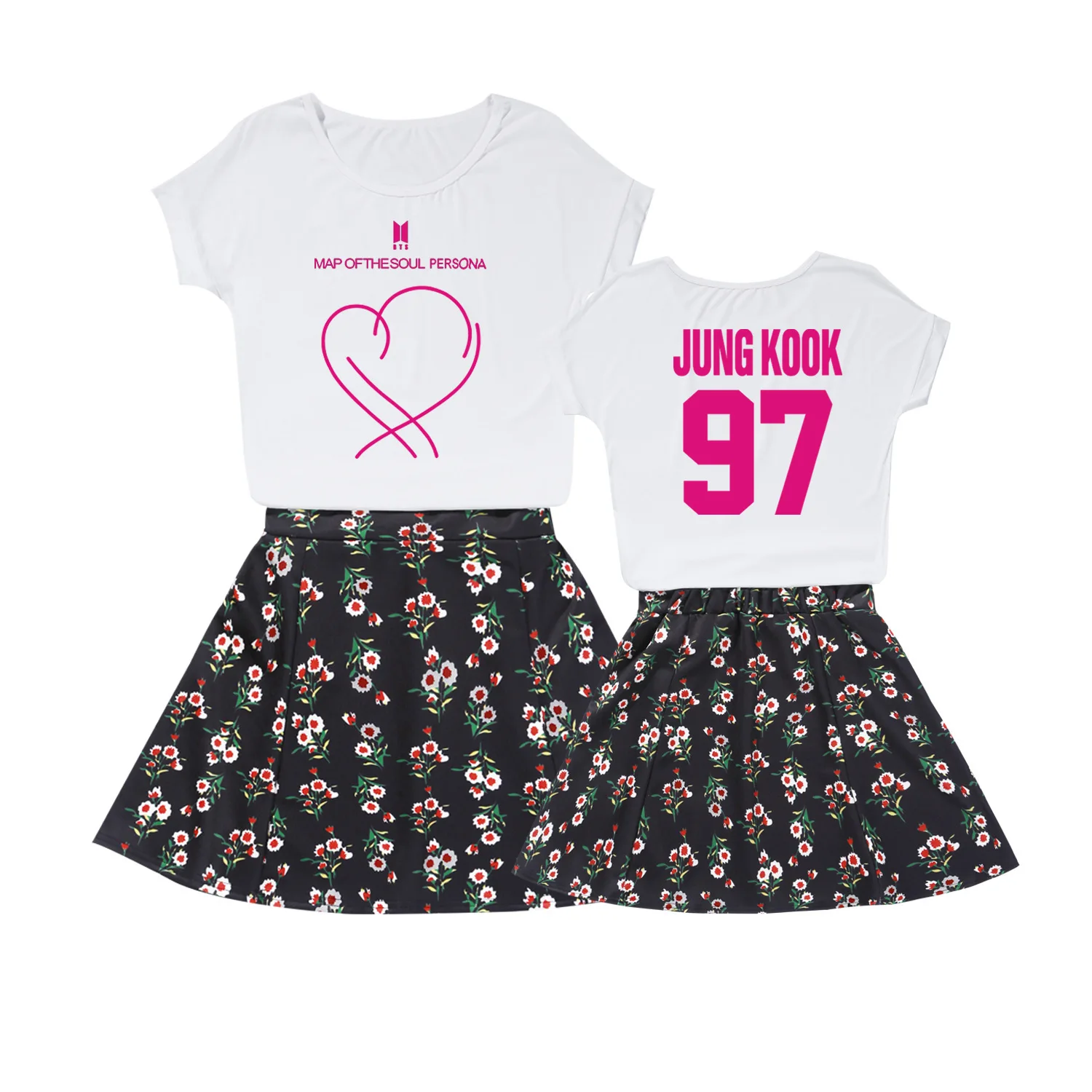 

Map Of The Soul Persona Two Piece Set Women Bangtan Boys Shorts Clothes Two Piece Skirt Set For Women Jimin V Merchandise