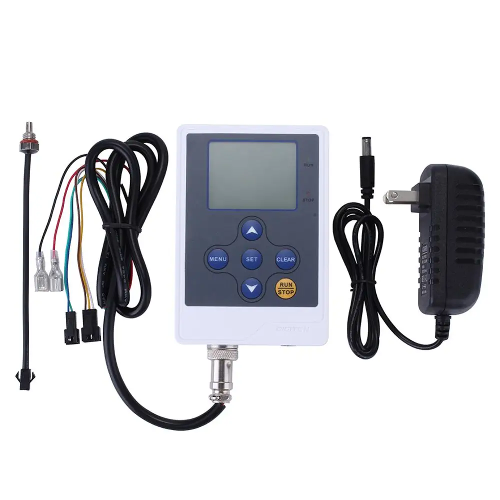 DIGITEN Water Flow Control LCD Display Controller+G3/4" Hall Sensor Flow Meter Flowmeter Counter+G3/4" Solenoid Valve Normally C
