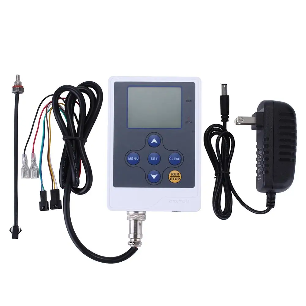 Water Flow Control LCD Display+1/2"Flow Sensor Meter+1/2"Solenoid Valve+12VPower 