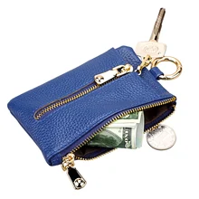 Сумка-Органайзер из натуральной кожи, сумка для ключей в автомобиле, брелок для мужчин и женщин, держатель для ключей, бумажник ключница, чехол для ключей, мини-сумка для карт, кошелек для монет