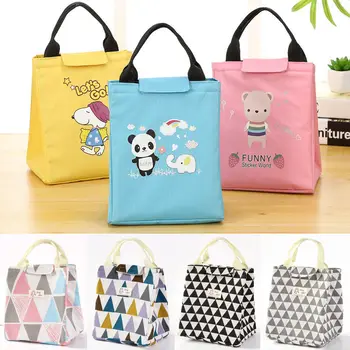 

7 Styles Women Kids Men portable Lunch Bag Tote Insulated Canvas Box Bag Thermal Cooler Food Lunch Bags