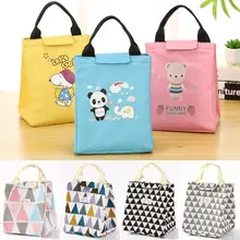 7 Styles Women Kids Men portable Lunch font b Bag b font Tote Insulated Canvas Box