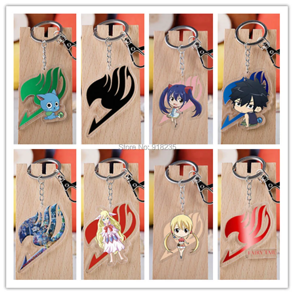 

20/Lot FAIRY TAIL Acrylic Pendant Keychain For Kids Gifts