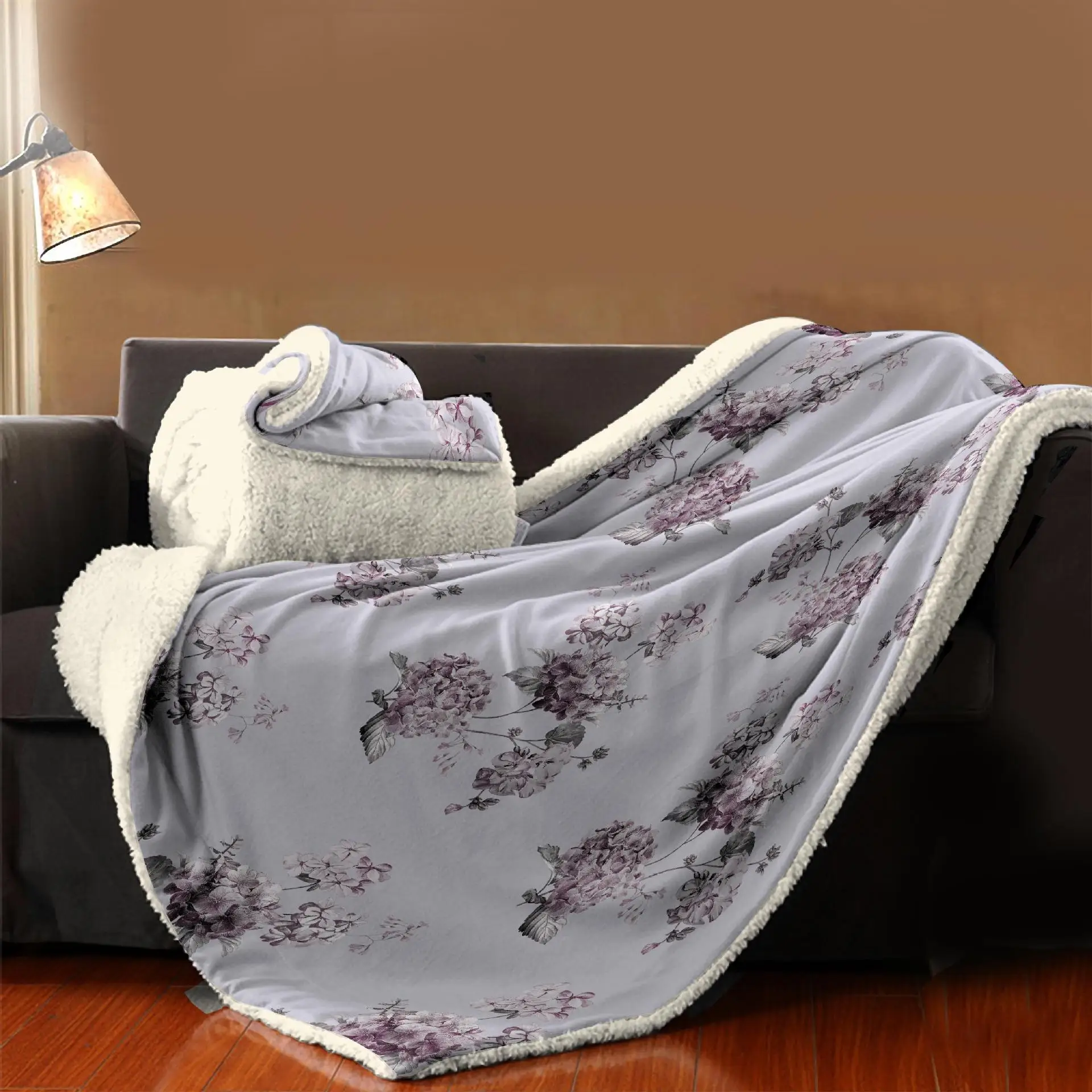 

Cherry blossom plant Blanket on Beds Velvet Plush Throw Blanket for Kids adults Bedspread Sofa Cover thick Quilt warm 1pcs B221