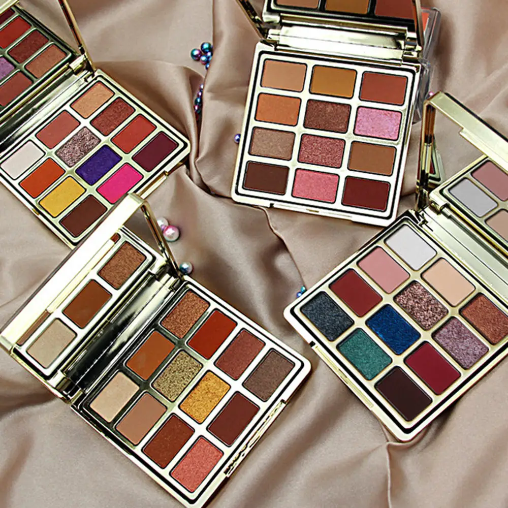 

12 Colors Fashion Shimmer Eyeshadow Palette Makeup Set Diamond Eye Shadow Fantasyland Eye Shadow