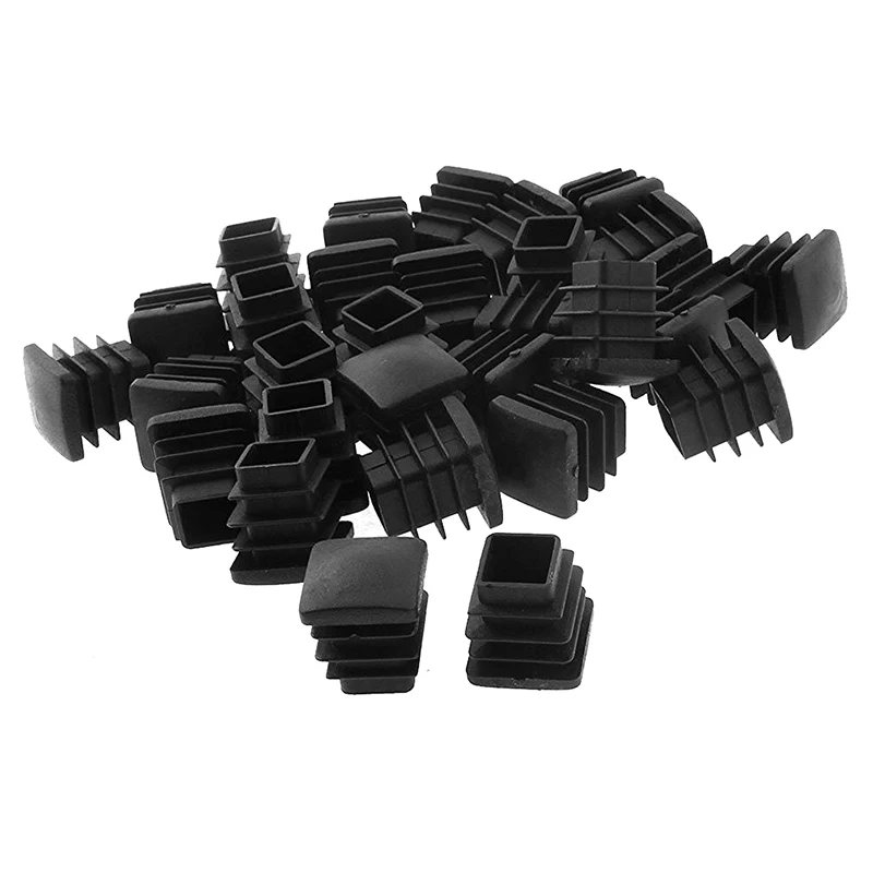 

Square Table Chair Leg Feet Tube Pipe Insert Cap 30pcs Black