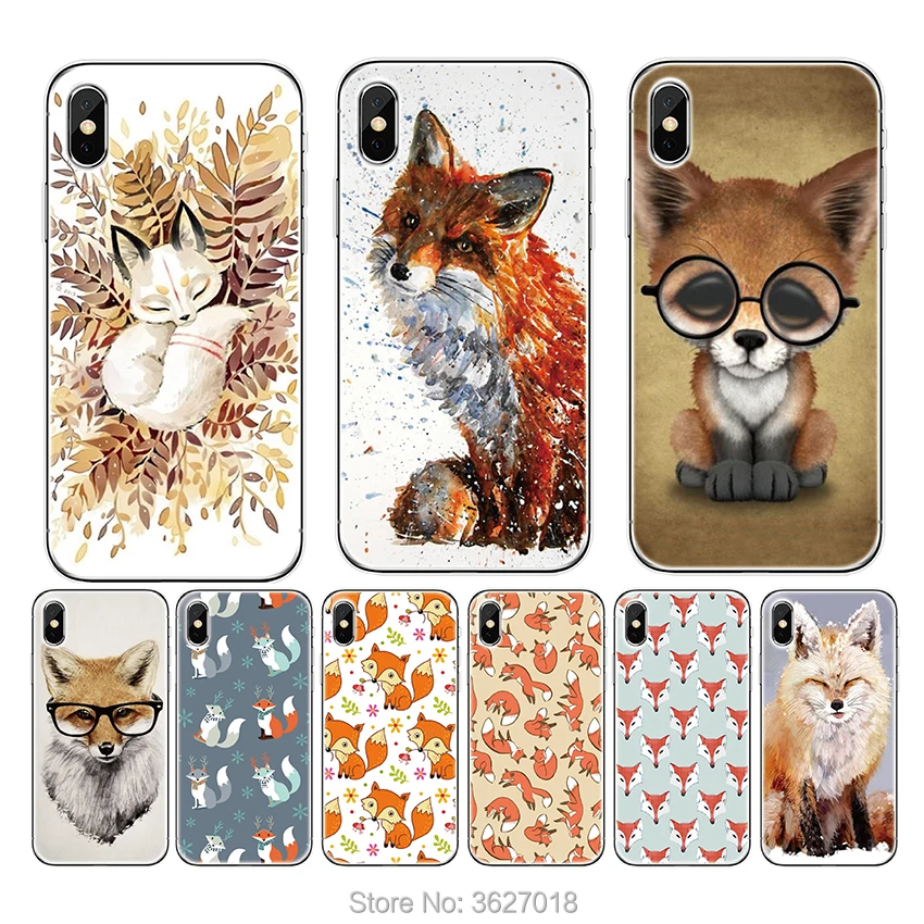 

For LG Stylo 4 G7 G6 V40 V30 K11 2018 K10 K8 Q8 Q7 Q6 Xpower 2 3 soft TPU cover Cute Fox Silicone phone Cases
