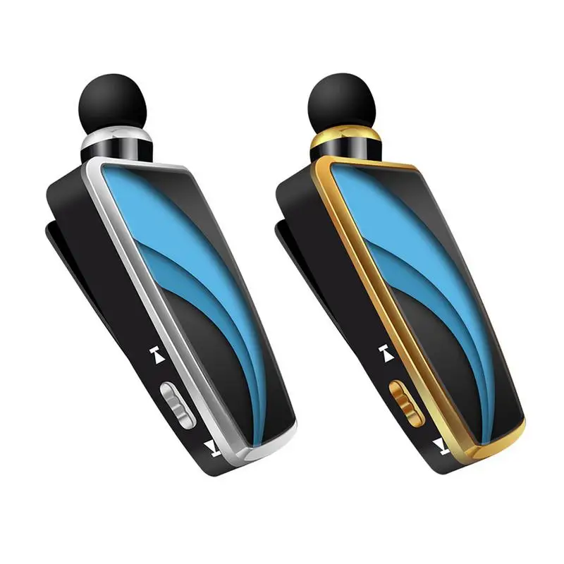 

Single Ear Business Bluetooth Earphone Long Standby Time Voice Control Lapel Type Automatic Cable Earbuds For Phone Computer