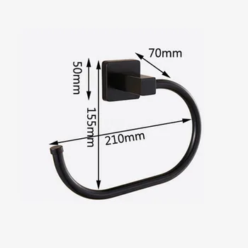 

Stainless Steel Wall Mounted Bathroom Towel Ring Rack Rail Holder