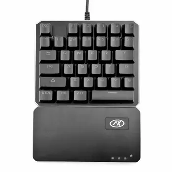 

K6 Single Hand Mechanical Keyboard Wired 7 Color Backlight 35 Keys Keypad