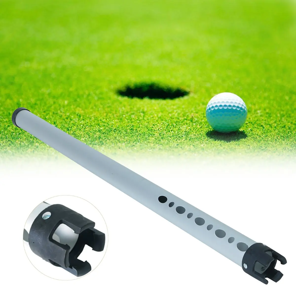 Portable Aluminum Shag Tube Practice Golf Ball Shagger Picker Hold Up 23 Balls Picking Pick Up the Balls Golf Accessory 98 cm
