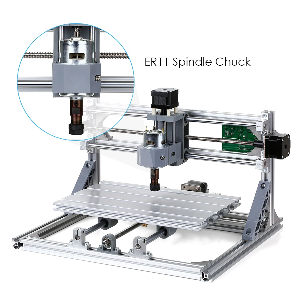 

DIY CNC Router Kit 2-in-1 Mini Engraving Machine GRBL Control 3 Axis for PCB PVC Plastic Acrylic Wood Carving Milling Engraving