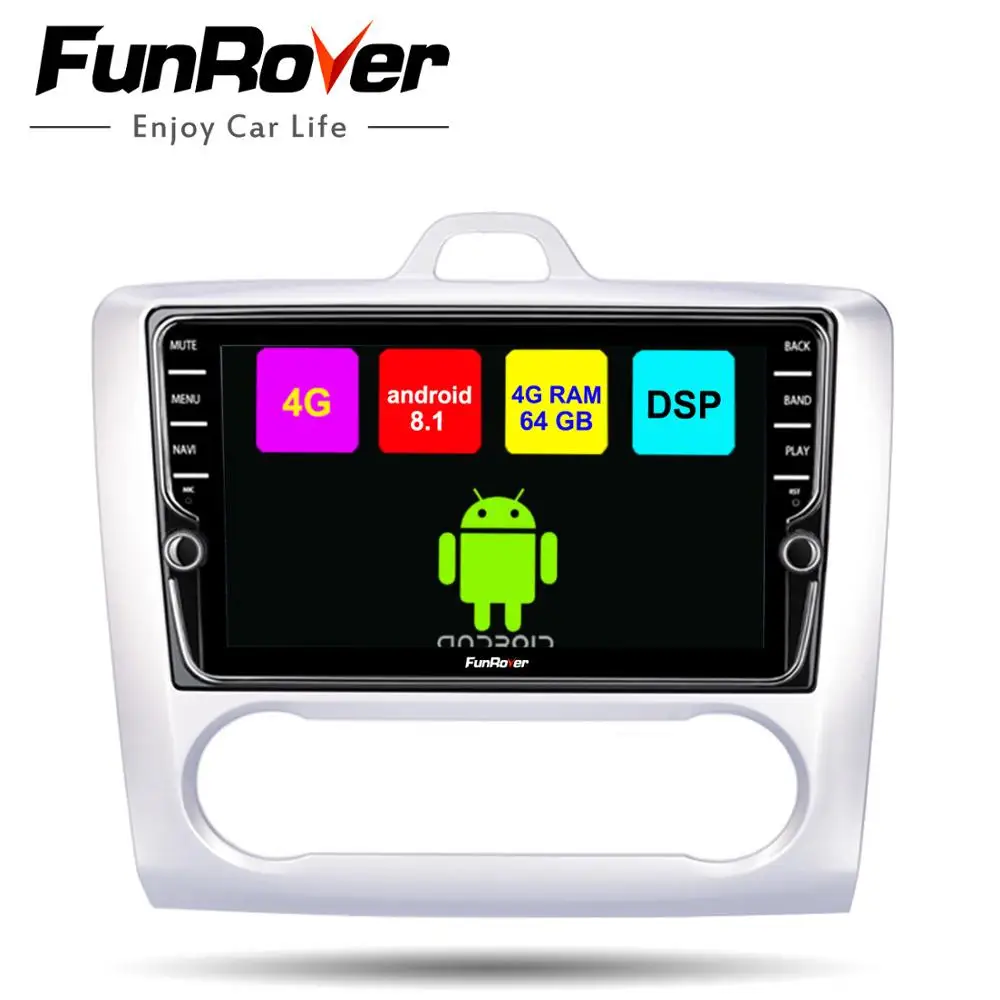 

FUNROVER Octa core Android 8.1 2 Din Car multimedia Radio DVD player For Ford Focus 2 smax stereo GPS Navigation DSP 4G 64G LTE