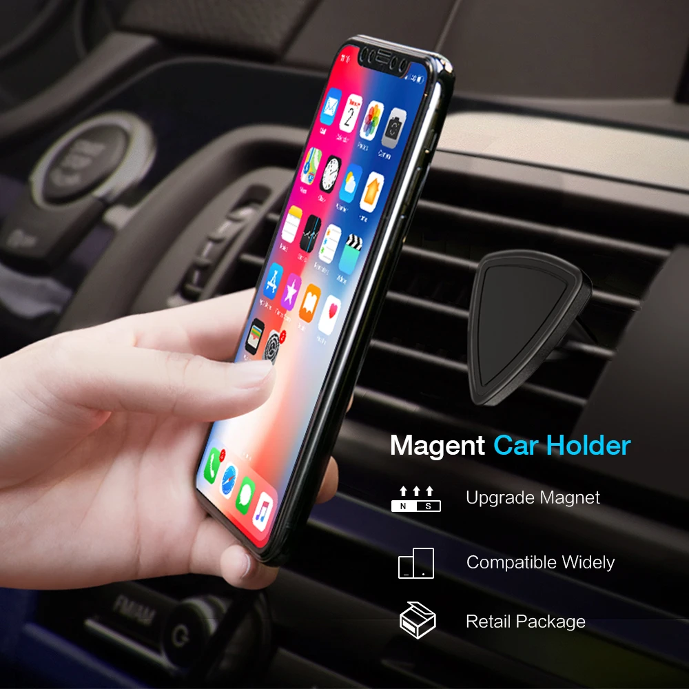 

KISSCASE Vent Mount Magnetic Phone Stand GPS Universal Car Phone Holder Magnetic Mobile Phone Holder For iPhone 6 7 8 Plus X Air