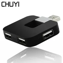 CHUYI, беспроводной концентратор USB 2,0, 4 порта, складной квадратный дистрибьютор, мультихаб, компьютер, портативный разветвитель, концентратор для Macbook Pro, адаптер