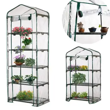 

PVC Garden Warm Layer Mini Household Cover Without Iron Holder Greenhouse Plant Garden Plant Flowers Greenhouse Cover