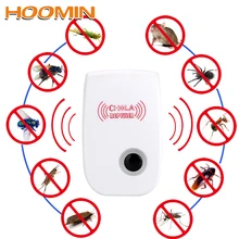 Repelente ultrasónico de insectos y cucarachas para Control de roedores de interior, repelente electrónico de mosquitos, enchufe UE/EE. UU. HOOMIN