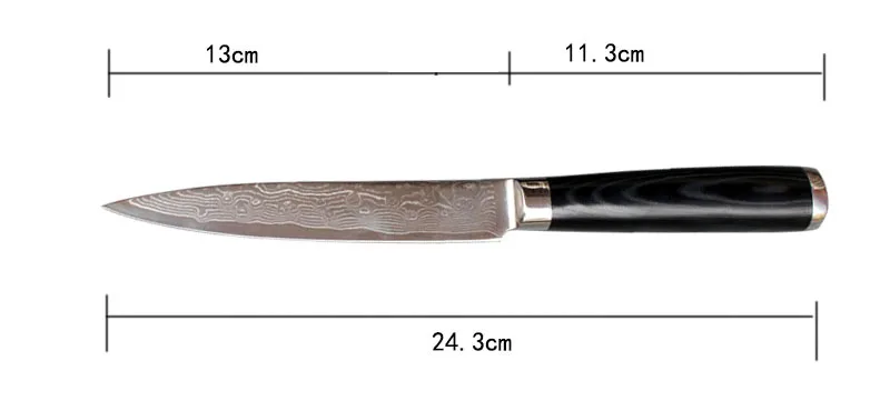 A Japanese damascus steel utility knife high-quality paring sharp kitchen knives 5 inch VG10 A Japanese damascus steel utility knife high-quality paring sharp kitchen knives 5 inch VG10