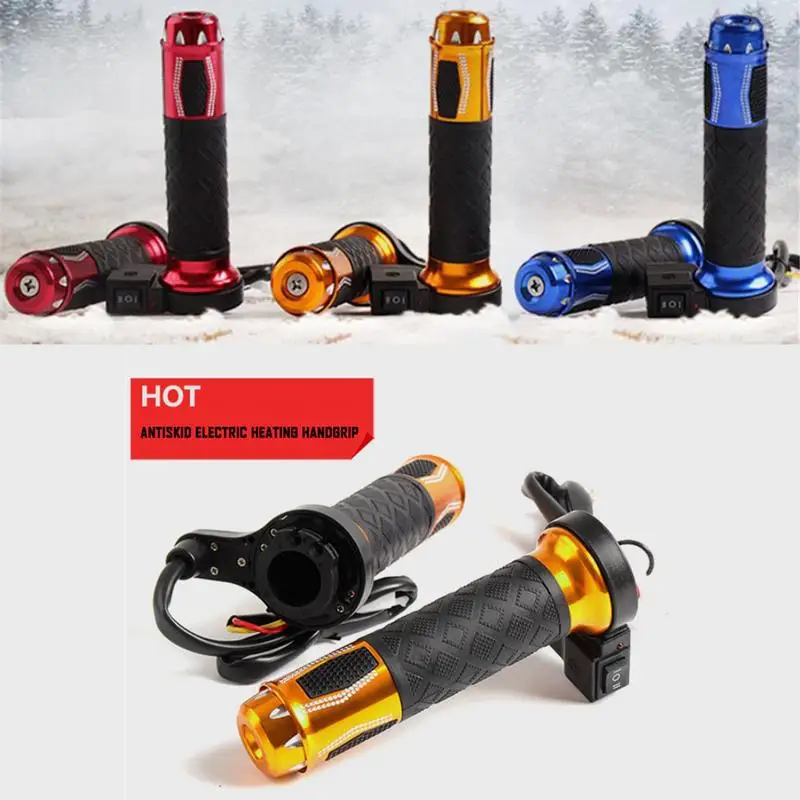 

Motorcycle Electric Heating Handgrip For Scooter Modification Adjustable Winter Warm Handlebar With 2 Gears Motorcycle Electric