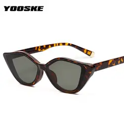 YOOSKE 2019 Модные солнцезащитные очки «кошачий глаз» женские модные дизайнерские солнцезащитные очки мужские ретро маленькие зеркальные