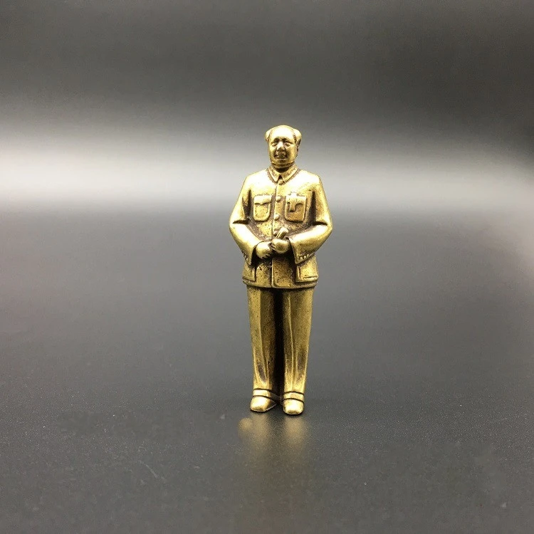 

Collectable Chinese Brass Carved Great Man Chairman Mao Mao Zedong Exquisite Small Pendant Statues