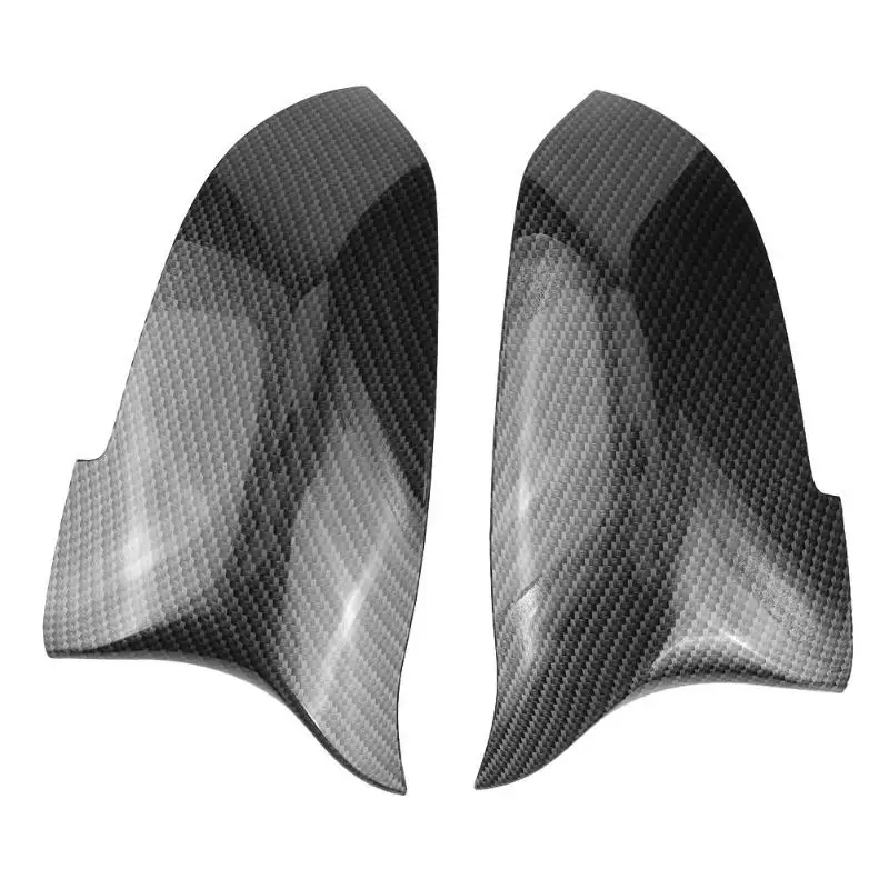 

VODOOL 1 Pair Carbon Fiber Door Wing Mirror Cover Caps for BMW F01 F06 F10 F11 F12 F13 Car Exterior Parts Mirror Covers