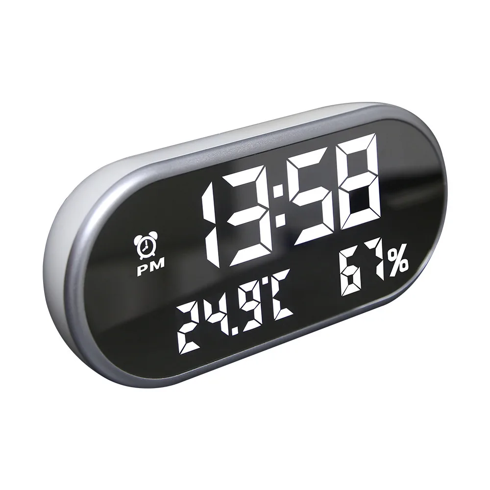 

Led Alarm Clock Digital Clocks Electronic Table Clocks With Temperature Humidity Watch Usb Charge Desk Watch Home Decor Gifts