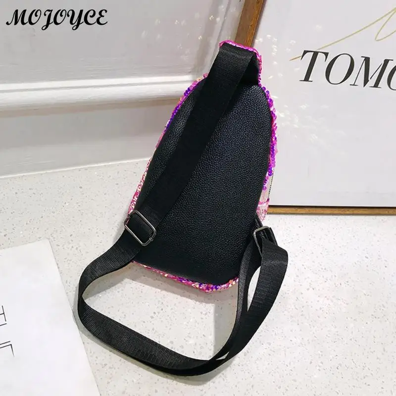 Bling Sequins Crossbody Bags Women Shoulder Messenger Shiny Chest Handbags