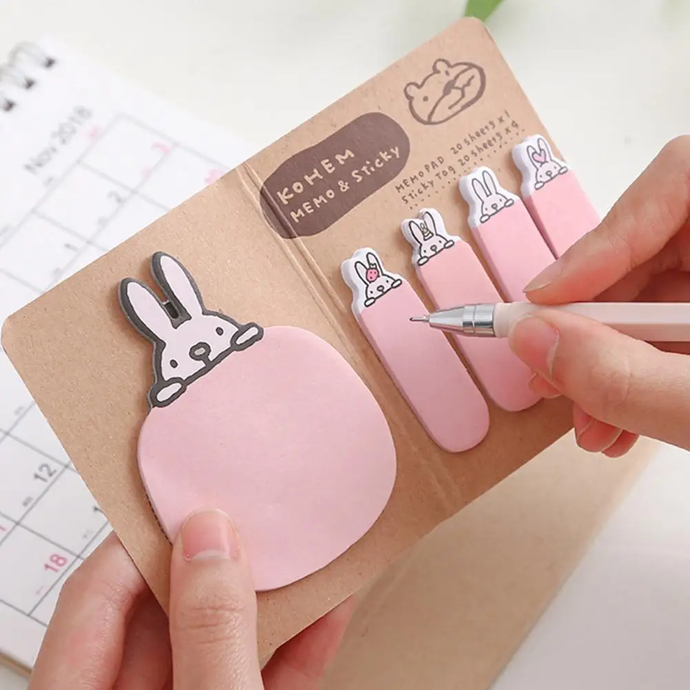

Animal Sticky Notes Cute Cartoon memo Reusable Label School Office Supplies 100Pcs