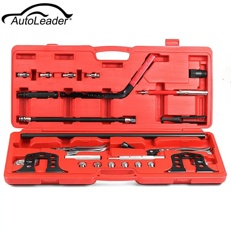 

AUTOLEADER 23pc Valve Spring Compressor Removal Installer Kit Cylinder Head Service Set Valve Oil Seal Replacement Valve Top