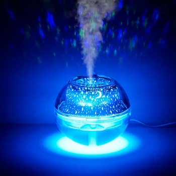 

Usb Crystal Night Lamp Projector 500Ml Air Humidifier Desktop Aroma Diffuser Ultrasonic Mist Maker Led Night Light For Home