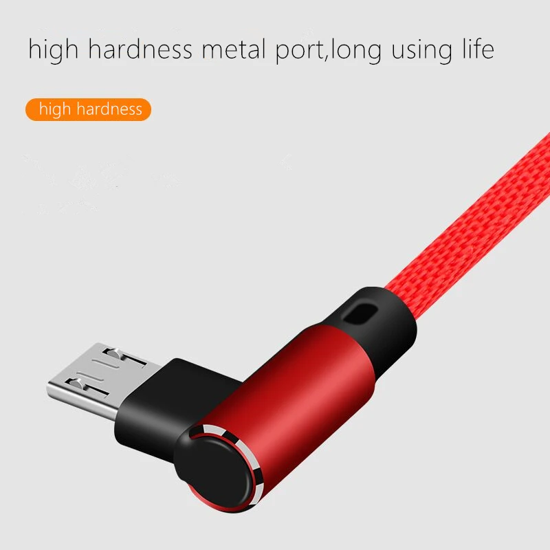 بيانات كابل + سريعة تهمة 2.4A ، 1.2 M ، مايكرو USB و IOS apple ، مستقر و سريع ، مرونة مضفر سلك ، اللون إرسال عشوائيا فقط!