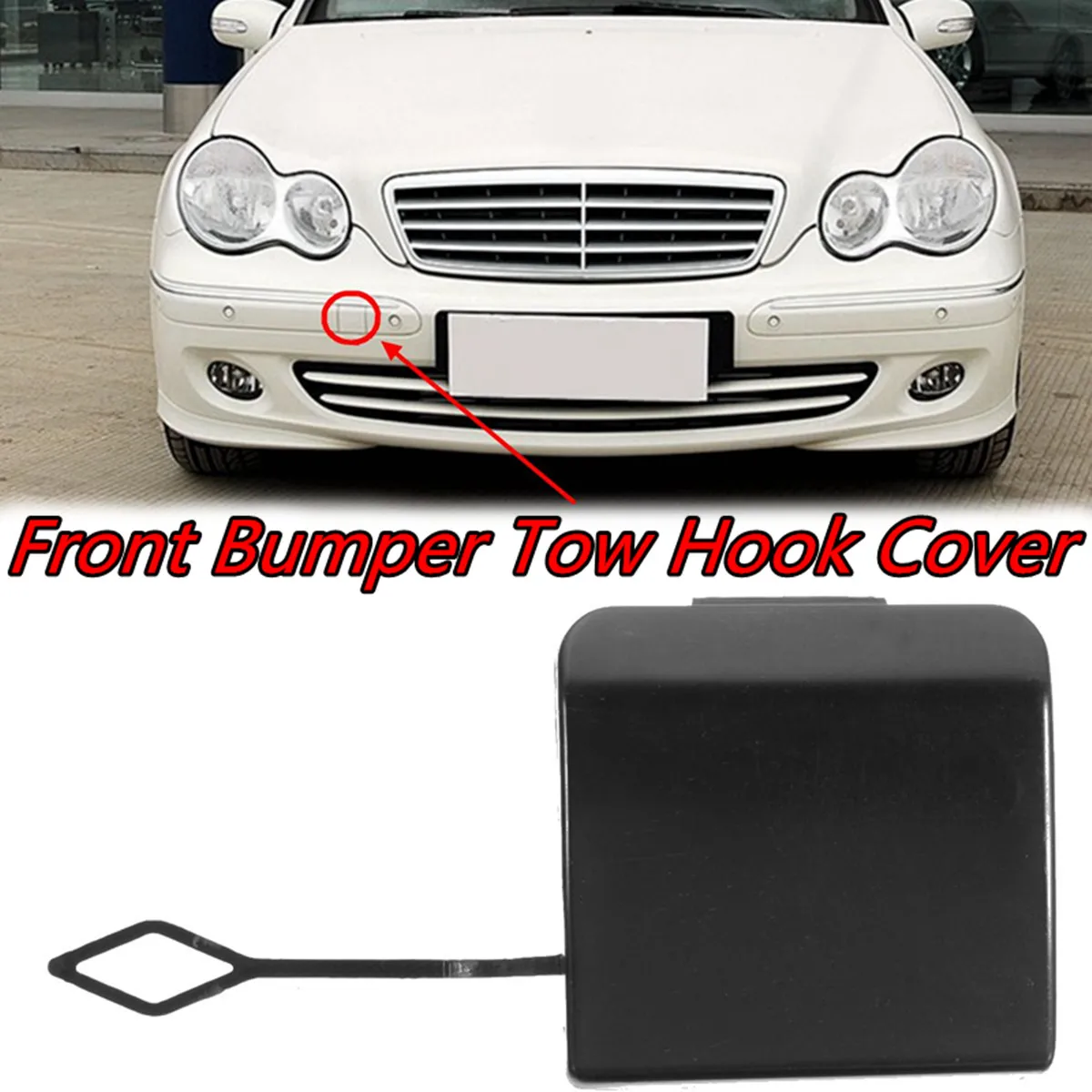 Car Front Bumper Tow Hook Cover Cap 2038850026 for Mercedes C W203 C230 C240 C280 C320 C350in
