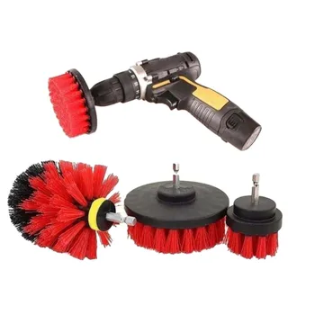 

ITECHOR 3Pcs/Lot High Quality Tile Cleaning Brush Set Bathroom Kitchen Floor Electric Drill Ball Brush Suit Hot Sale - Red