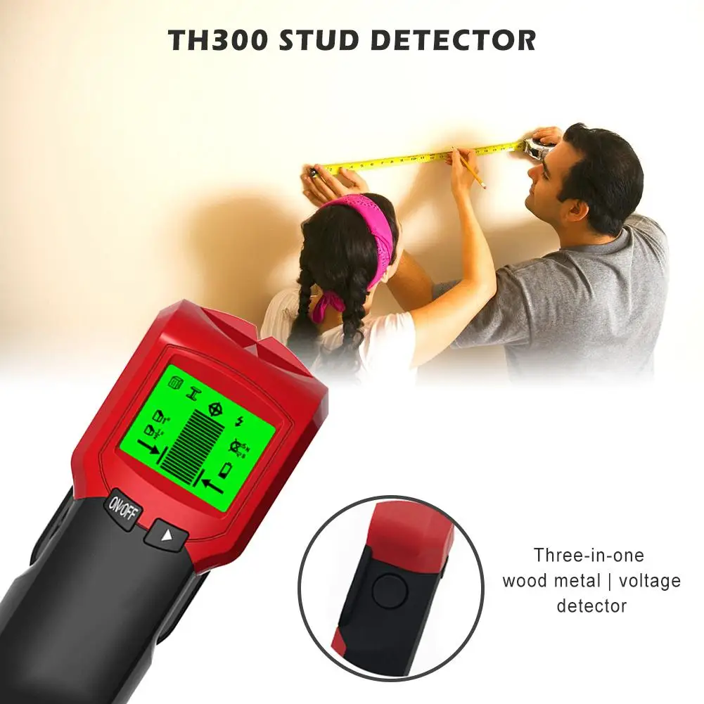 

Digital Multimeter TH300 Wall Stud Metal Detector Stud Finder With Large LCD Wooden Material Studs Search Voltage Detector