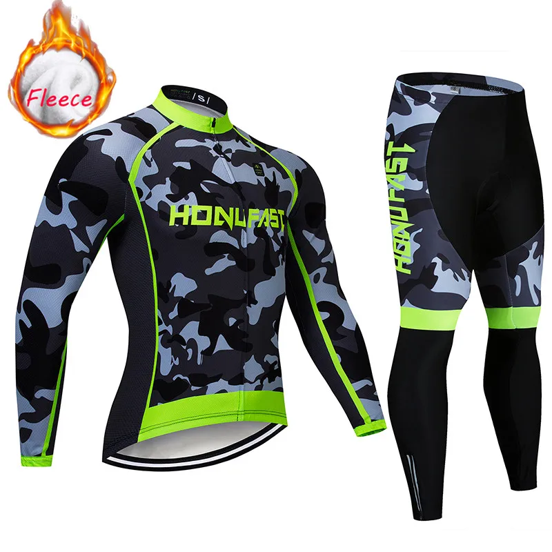 

2019 men Cycling Jersey Sets Long Sleeve Mountain Bike Clothes Wear Maillot Ropa Ciclismo Quick Dry Racing Bicycle Clothing