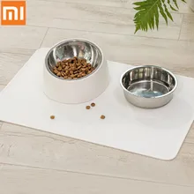01 Youpin Pet Dog Puppy Cat водонепроницаемый коврик для кормления силиконовая миска для еды протрите чистую питьевую подстилку