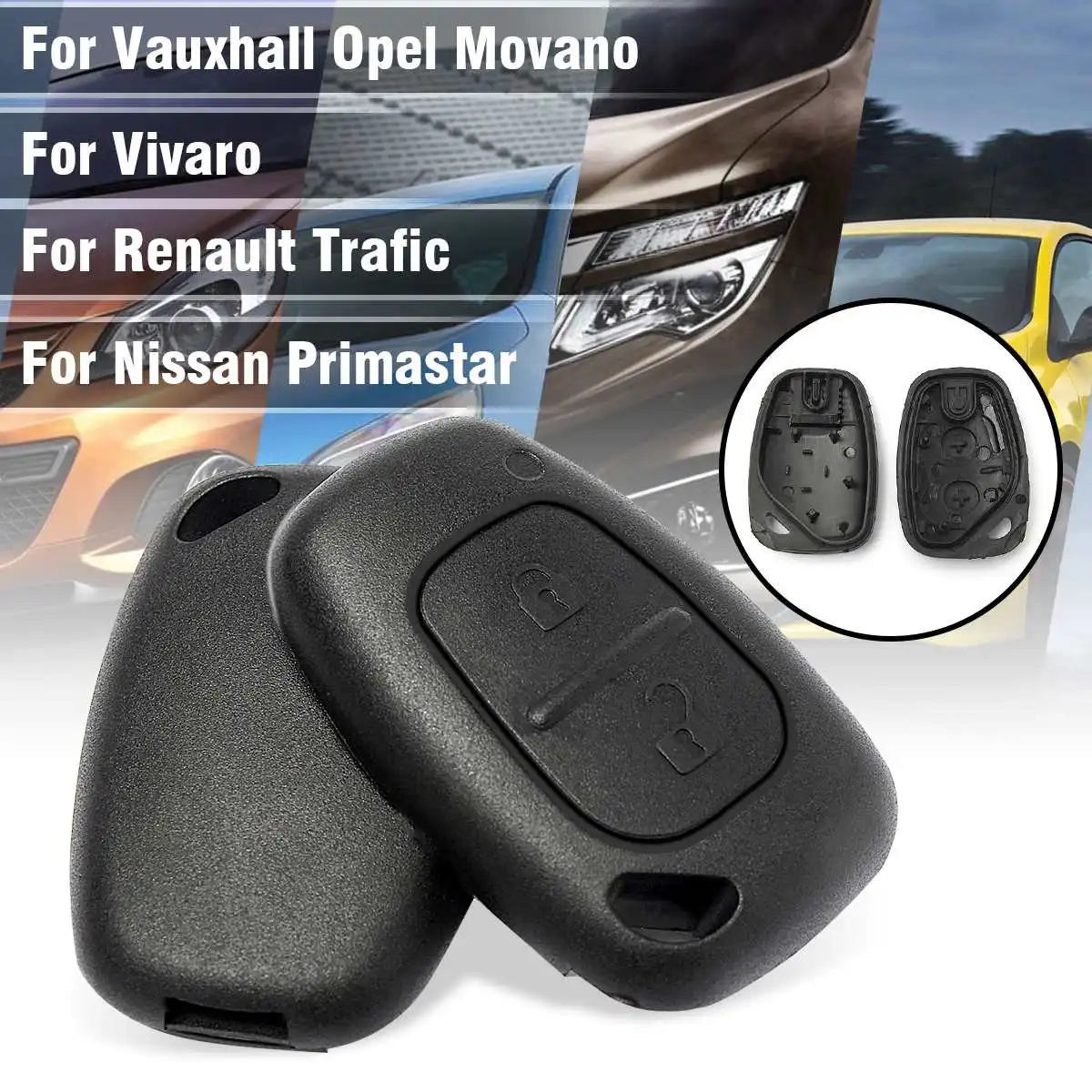 Сменные общие 2 кнопки без ключа дистанционный чехол Брелок для Renault Opel Vauxhall Nissan