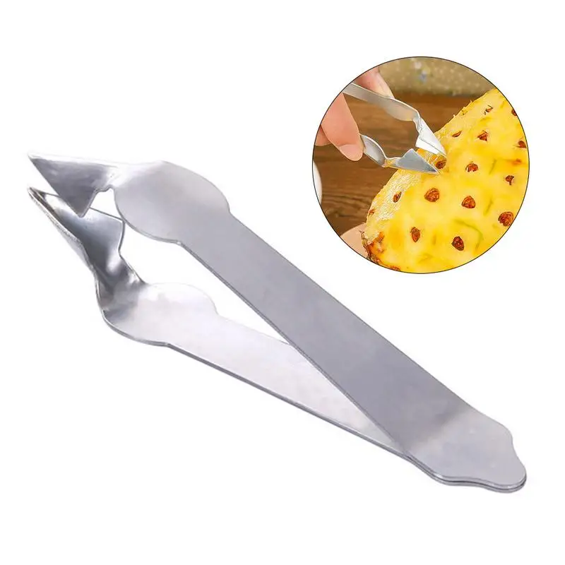 

Stainless Steel Pineapple Corer Cutter Tomato Stem Fruit Leaf Stem Remover Gadget Kitchen Tool Strawberry Husk Peeler Slicer